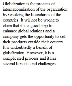 Discussion Globalization